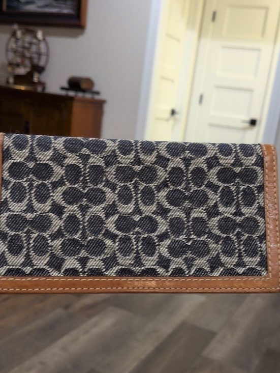 Coach Handbags - Coach Mini C Checkbook Cover With Tattersall Lining